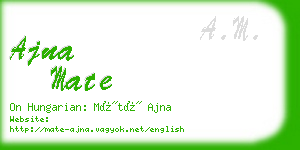 ajna mate business card